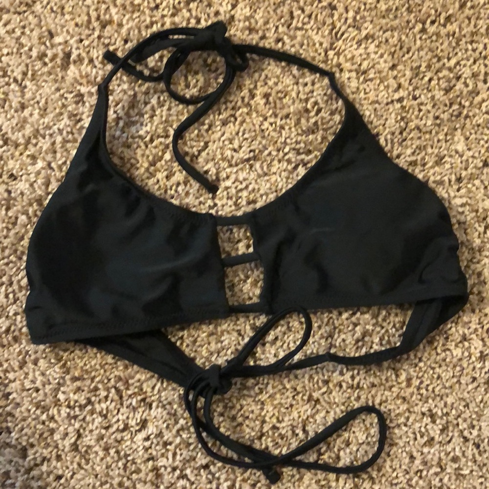 black bikini top